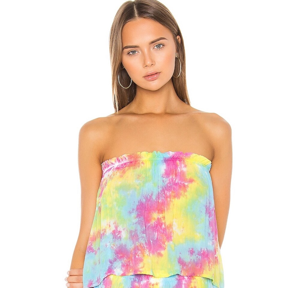 Tiare Hawaii float tie dye tube top S/M